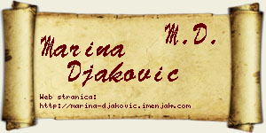 Marina Đaković vizit kartica